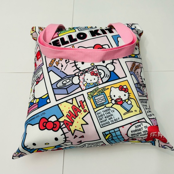 Hello Kitty Comics Cute Zipper Canvas Tote Bag - Picture 5 of 10